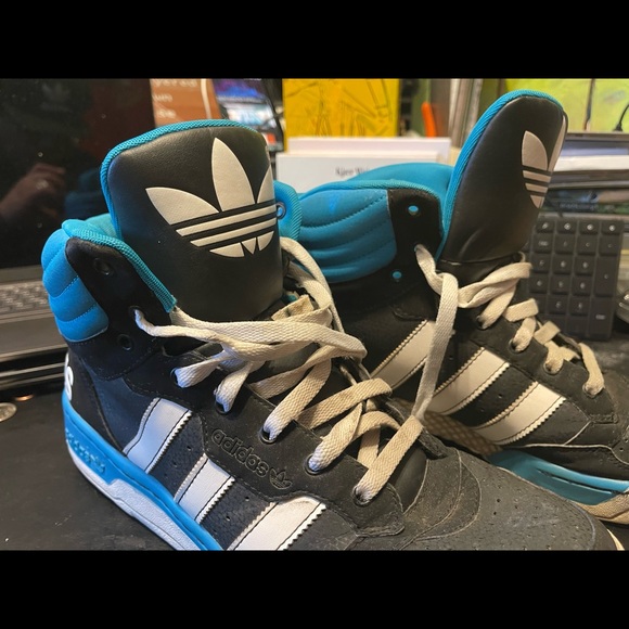 Adidas Mens size 12 retro vintage classic leather fashion Hightop sneakers - Picture 6 of 7